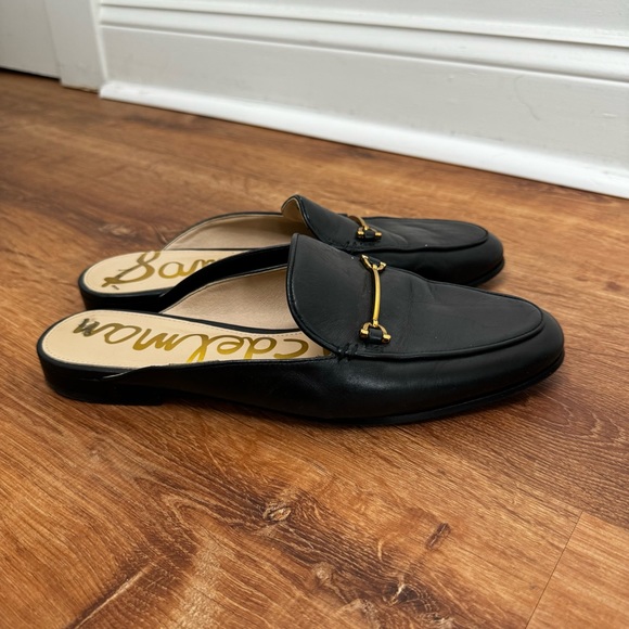 Sam Edelman Lounette Black Leather Mules - Picture 2 of 11